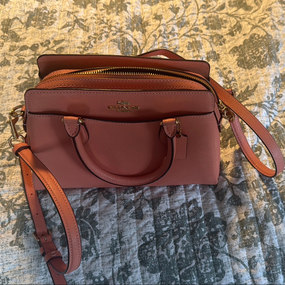 Coach Rose Leather Satchel